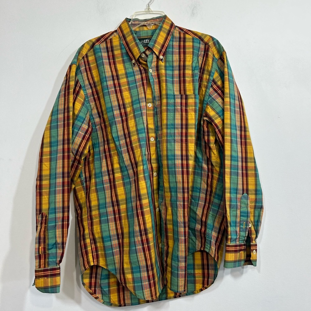 Henry Cottons Multi Colored Plaid Men’s Button Down Men’s Size 42